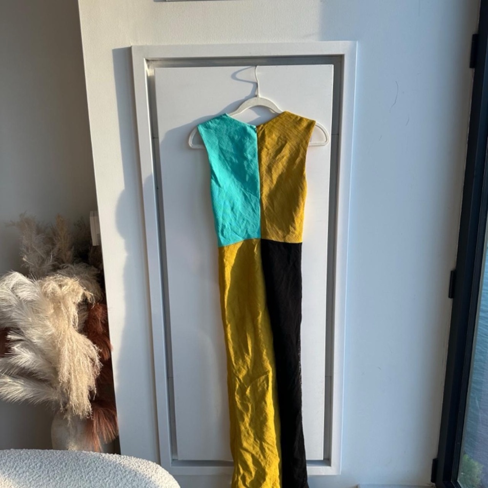 Vintage Diane Von Furstenberg Multi Dress with Front and Back Slit - Picture 2 of 3